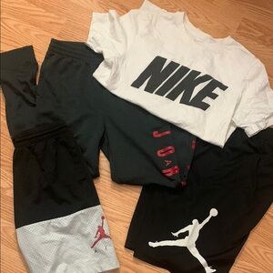 Lot Nike T-Shirt and Jordan Shorts Set and long Sweats boys L & XL
